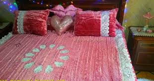 طريقة خياطة كوفرولي مفرش سرير بقماش الكانيش موديل جديد راقي وسهل كوفرولي الكانيش جديد Home Decor Bed Home