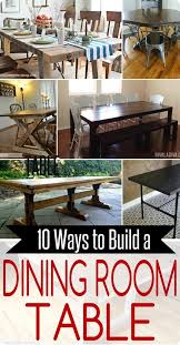This farm table can be built. 10 Ways To Build Your Own Dining Room Table Knockoffdecor Com