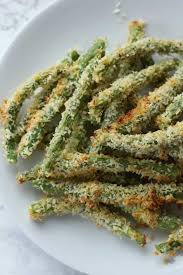 A great recipe for roasted green beans that can be used as a hot or cold appetizer. Crispy Oven Baked Green Bean Fries I Heart Vegetables
