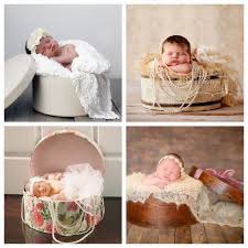 Newborn Photography Hatbox Pearls Lace Baby Pictures Newborn Photography Newborn