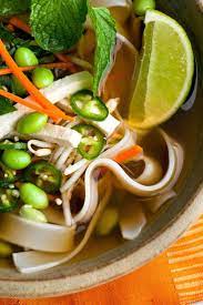 Vegan Pho With Carrots Noodles And Edamame Recipe Recipe Vegan Pho Nyt Cooking Edamame Recipes