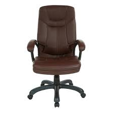 Customize your seat with tilt tension height knee tilt armrest and back. Office Star Products Executive Faux Leather High Back Chair With Contrast Stitching Chocolate Fl6080 U24 Best Buy