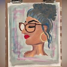 KINK Custom Oil-Acrylic Canvas 16x20 Framing /Matting for an additional  charge. Painting