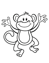 Monkey Coloring Pages For Kids Monkey Coloring Pages Animal Coloring Pages Animal Templates