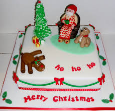 Santa Rudolf And Jeff The Dog Christmas Cake Gingerbread House Cake