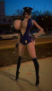Busty Police Woman 3D Big Breasts Expansion Images