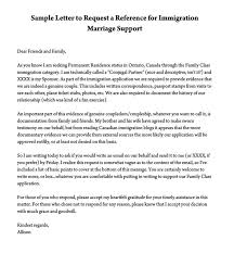 Mention that your family members would accompany you if required. Reference Letter To Support Immigration Marriage Samples Template