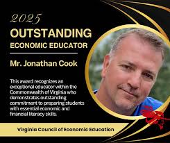 We are thrilled to announce that LBHS teacher, Jonathan Cook, has been  named the Virginia Council