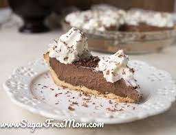 All you need are three ingredients to make this decadent tasting, but totally free of sugar, pie. Sugar Free Keto Chocolate Cream Pie Low Carb Nut Free Gluten Free