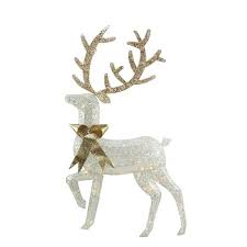 If you prefer a whimsical touch, choose outdoor christmas decorations with bold, bright colors and vibrant graphic designs. Northlight 46 Lighted 2 D Silver Glitter Reindeer Christmas Outdoor Decoration Target