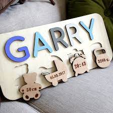 Wooden Name Puzzle Montessori Toys Baby Gift Nursery Etsy Christmas Gifts For Kids Montessori Toys Gifts For Kids