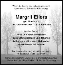 Traueranzeigen von Margrit Eilers
