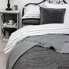 Get what you love for less. Auberge French Grey Or Blue Stripe Ticking Duvet Set Includes Pillowcases