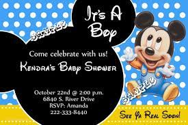 Mickey Mouse Party Baby Shower Invitations All Colors