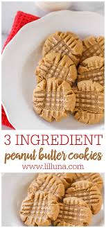 3 Ingredient Peanut Butter Cookies Recipe Lil Luna Recipe Easy Peanut Butter Peanut Butter Cookie Recipe Easy Peanut Butter Cookies