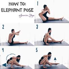 Jasmineyogatutorial Elephantpose A Very Popular Pose When Instagram Yoga Challenges First Started It Was Also Yoga Poses Advanced Advanced Yoga Yoga Help