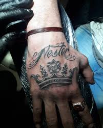 When it comes to tattoos, the head is not the only place where you you would think that a tattoo on this area shouldn't have something very detailed, but this tattoo shows the tattoo below shows a typical crown that you often see the queen of england wearing. 100 Unique Crown Tattoo Designs Meanings Buy Lehenga Choli Online