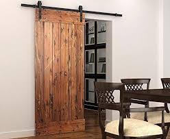 Diyhd 8ft Acciaio Nero Scorrevole Fienile Porta Kit Di Pista Hardware Porte Del Fienile Scorrevoli Porte Interne Porte Scorrevoli