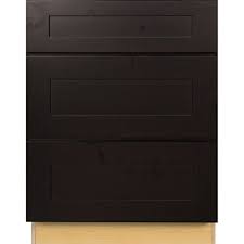 inch three drawer base cabinet