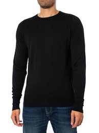 John Smedley Marcus Crew Neck Knit, Black