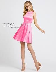 55268i Ieena For Mac Duggal Hot Pink Cocktail Dress Short A Line Dress Dresses