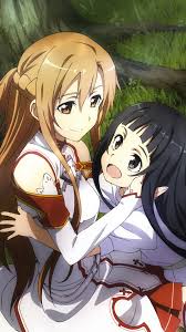 Explore the 944 mobile wallpapers associated with the tag asuna yuuki and download freely everything you like! Sword Art Online Kirito And Asuna And Yui Wallpaper Wallfree