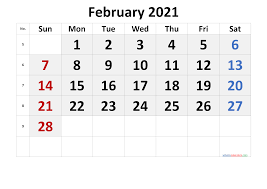 All february calendars are free so we hope you like it. Free Printable February 2021 Calendar With Week Numbers Free Printable 2021 Monthly Calendar With Holidays