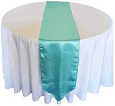 13 5 X108 Satin Table Runner Tiffany Blue Aqua 1pc Tiffany Blue Weddings Tiffany Blue Centerpieces Tiffany Blue