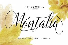 Aston script is a calligraphy script font that comes with very beautiful changing characters, a kind of classic decorative copper script with a modern touch, designed with high detail to bring stylish elegance. Montalia Script 19845 Script Font Bundles Script Fonts Script Fonts Design Script