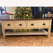 1 tree planted for every order. Raymour Flanigan Farmhouse Style Coffee Table With Drawers Aptdeco