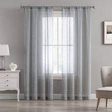 84 Sheer Gray Textured 2 Panel Window Curtains Rod Pocket Drapes For Bedroom Living Room And Dining Room Walmart Com In 2021 Sheer Drapes Living Room Sheers Curtains Living Room Living Room Drapes