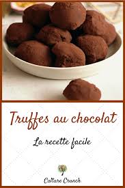 Truffes Au Chocolat La Recette Facile Truffes Au Chocolat Recette Truffe Chocolat Recette