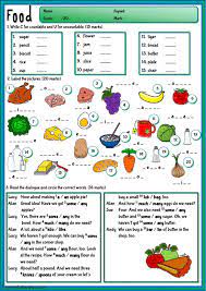 The Food Interactive And Downloadable Worksheet You Can Do The Exercises Online Or Download The Worksheet As Pd Uncountable Nouns English Exercises Vocabulary