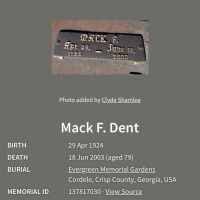 Mack Fredrick Dent (1924–2003)