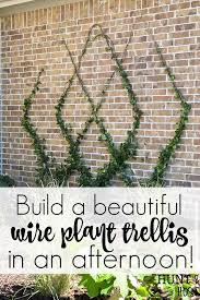 How to secure garden trellis. How To Build A Diy Wire Trellis On A Wall Salvaged Living
