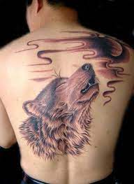 Cool Back Wolf Moon Tattoos For Men Cool Man Tattoos Wolf And Moon Tattoo Moon Tattoo Designs Moon Tattoo