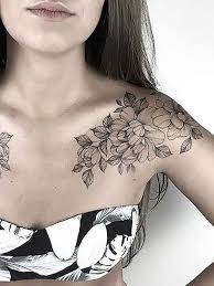 A tattoo with a rose is the tattoo of every girl, especially in the region of the sternum. 50 Best Chest Tattoos For Women Shoulder Tattoos For Women Chest Tattoos For Women Flower Tattoo Shoulder