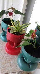 recycled jug into a plantar plastic bottle art diy plastic bottle recycled garden