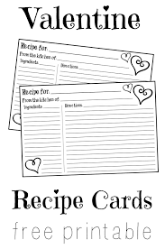 Daily Free Printable Valentine S Day 4 6 Recipe Card Oh That Mrs Greene Recipe Cards Template Recipe Cards Recipe Cards Printable Free