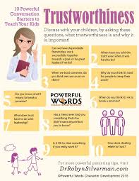 10 Questions You Can Ask To Teach Your Kids Trustworthiness Powerful Word Of The Month Characterdevelopment Parenting Kids Parenting Parenting Skills Kids