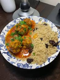 Couscous is one of morocco's staple foods. Homemade North African Meatballs And Couscous With Raisins Food