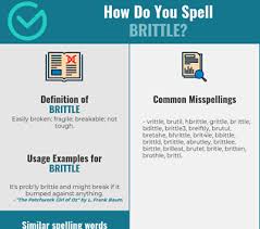 Correct Spelling For Brittle Infographic Spellchecker Net