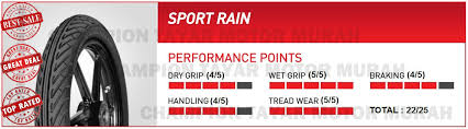 This model has better performance than s123 in wet road conditions but s123 may last longer than sport rain. Champion Tayar Motor Murah Corsa Sport Rain
