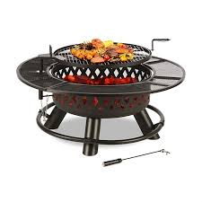 Square tempered glass fire pit. Rosario 3 In 1 Feuerschale Feuerstelle Grill Tisch In Einem Riesig O 120 Cm Schwenkbarer Hohenverstellbarer Grillrost Aus V2a Edelstahl O 75 Cm Abdeckbare Feuerschale Umlaufende 25 Cm