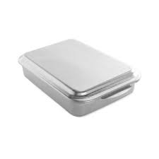 Place pizza dough, sauce & toppings inside brooklyn brownie pan, add the divider tray. Nordic Ware Natural Aluminum Commercial Classic Metal Covered Cake Pan Target