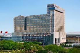 Hilton Americas Houston Houston Texas Conveniently Connected To The George R Brown Convention Center And S Houston Hotels Downtown Houston Houston Skyline