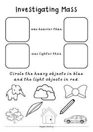 Mass Worksheet Teacherspayteachers Com Worksheets Teaching Inspiration First Grade Science