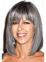 16 Straight Shoulder Length Lace Front Grey Wigs For Old Women Silver Grey Hair Silver Grey Hair Dye Silver Hair