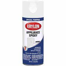 While the chipped enamel may cover a small area, once you notice it, you'll see it each time you use the appliance. Krylon Gloss Epoxy White 12 Oz Appliance Spray Paint Oman And Son Do It Best Builders