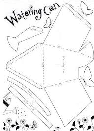 Watering Can Template 2532x3489px Picture On Visualizeus Box Template Papercraft Templates Party In A Box